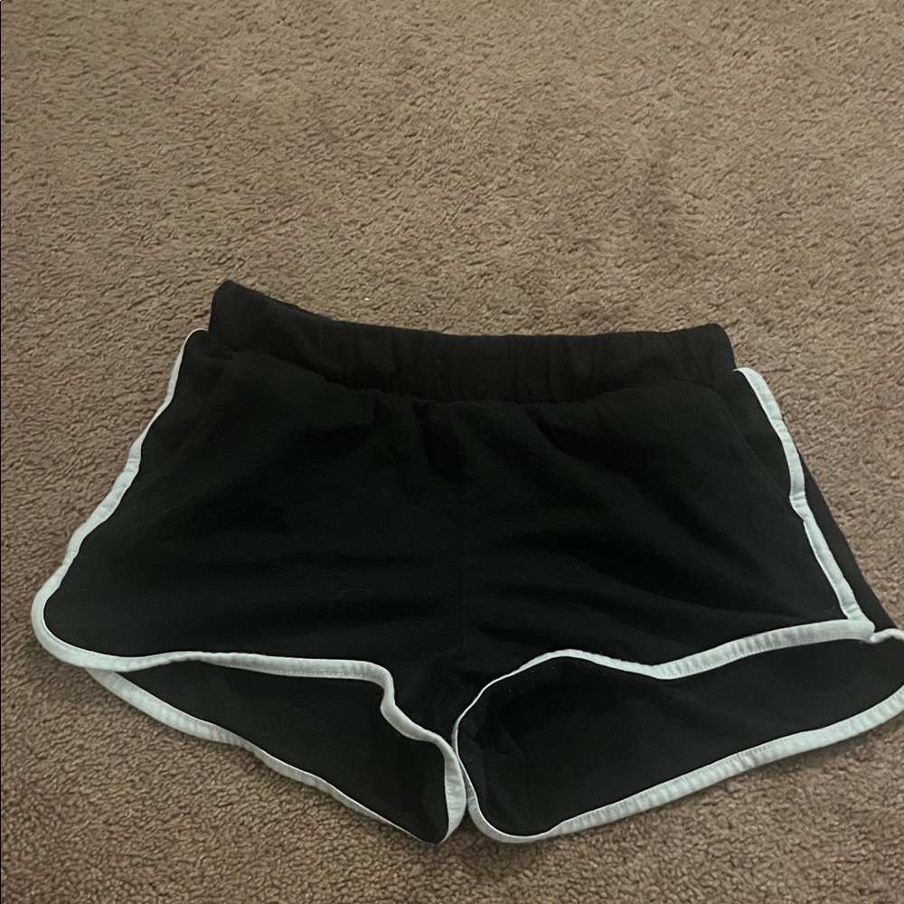 Old Navy Black Athletic Shorts with White Edging
